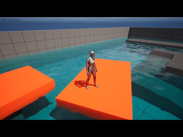 UE5.2 - Physics Control Component - Let's build a character interactive raft in the water (Subtitle)