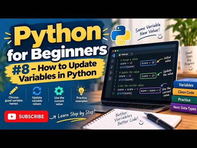 Python for Beginners #8 – How to Update Variables in Python