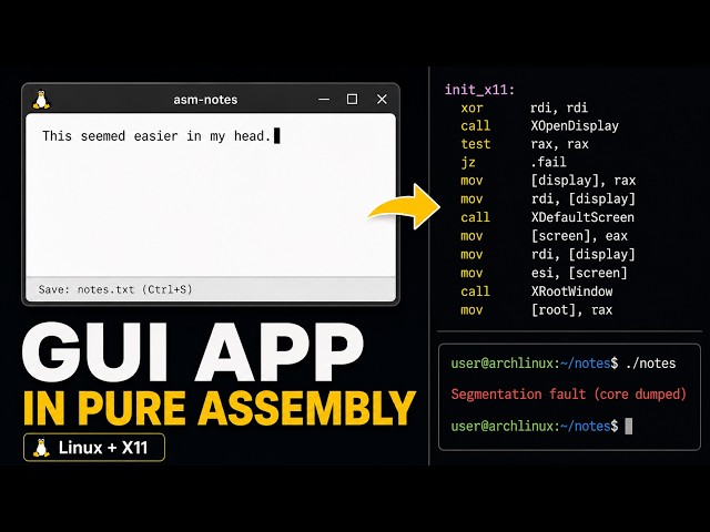 I Built a Linux GUI App in Pure Assembly