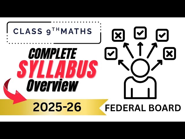 Class 9th Federal Board | Complete Syllabus, Paper Pattern & Marks Breakdown (Soft & Hard Areas )