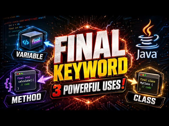 FINAL Keyword in Java 🔥 | 3 USES You MUST Know! | Class 9 & 10 ICSE Java