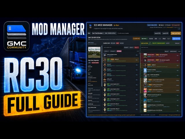 GMC Mod Manager RC30: EVERYTHING Explained - Full ETS2 & ATS Tutorial