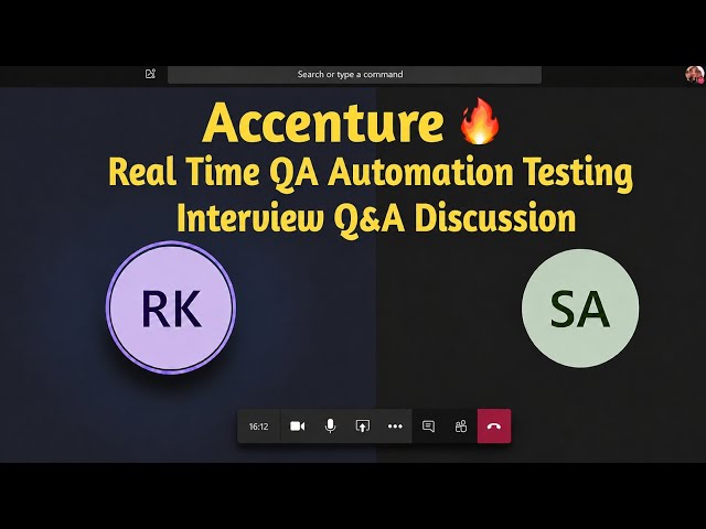 Accenture Latest QA Automation/SDET Interview Q&A #automationtesting #selenium #sdet #playwright 