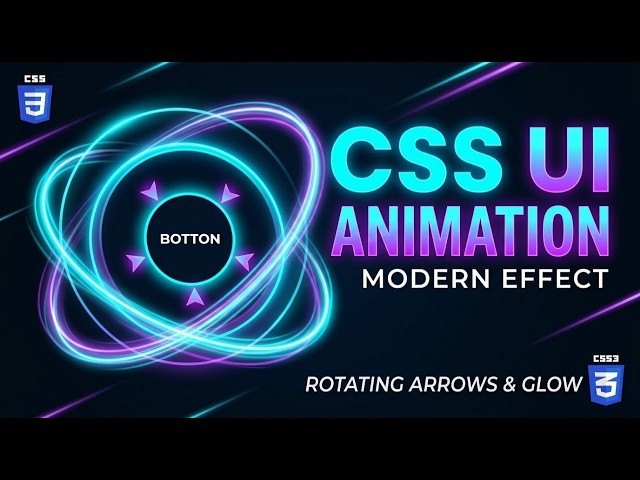 Modern Interactive CSS Button Effect | Rotating Arrows & Glow Tutorial