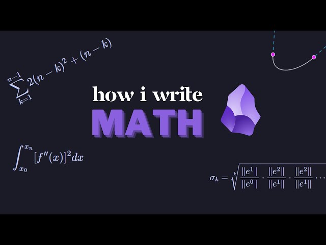How i write math in Obsidian
