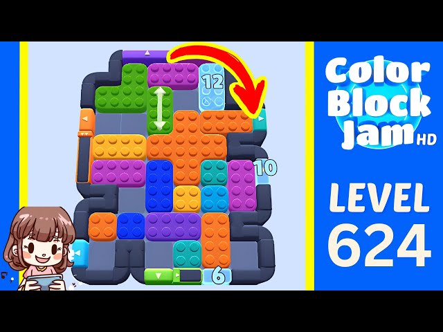 Color Block Jam Level 624 Solution Walkthrough