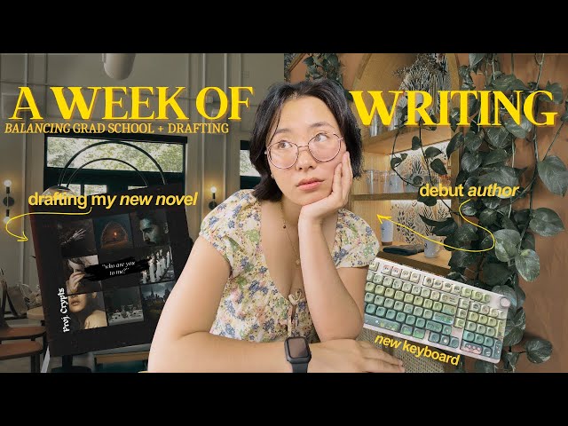 🍊 drafting my new novel during grad school // a realistic writing vlog