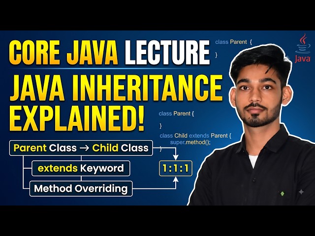 Core Java Inheritance | extends, super, Types of Inheritance & Method Overriding | Sudhir Sir