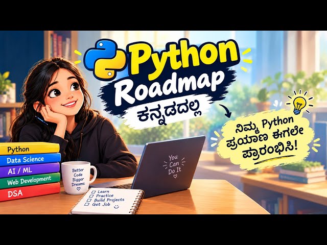 👉 0 ರಿಂದ Python ಕಲಿಯಿರಿ 🐍 | Complete Python Roadmap for Beginners | ಕನ್ನಡದಲ್ಲಿ