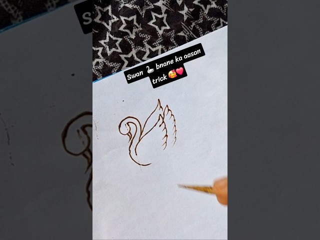 Swan 🦢 bnane ka sabse easy trick for bigginers | Easy Mehndi tutorials for bigginers