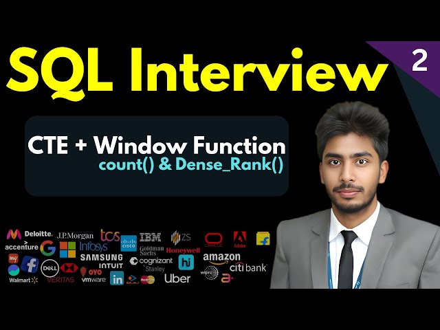 2)SQL Interview Preparation|SQL Interview Question and Answer for Fresher and Experience| dense_rank