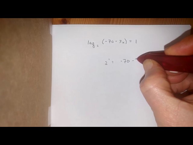 converting logarithms to exponential form to solve