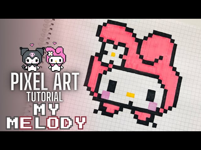 Pixel Art Tutorial: Drawing MY MELODY Step by Step