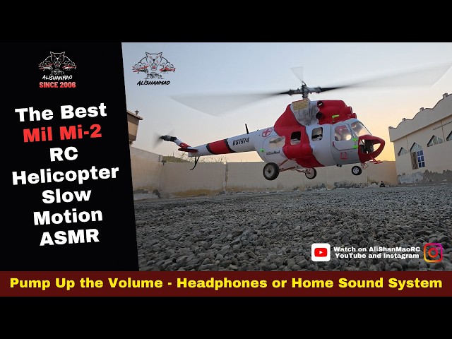 Sights and sounds of Mil Mi-2 RC Helicopter ASMR in 2.7k 60fps slowmotion