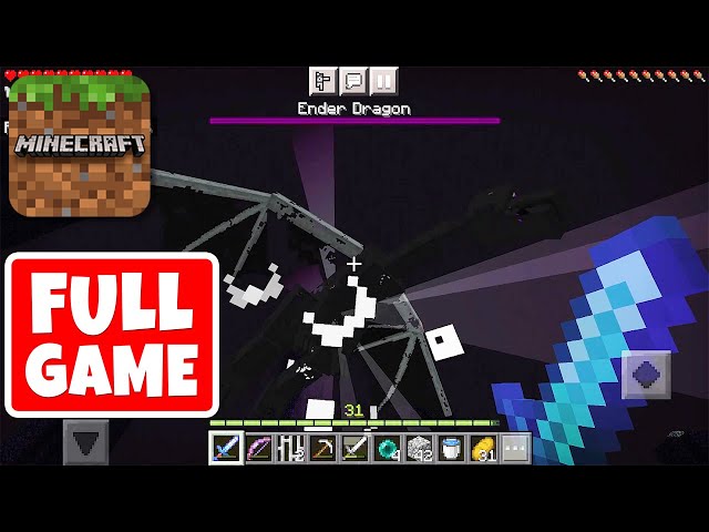 Minecraft Bedrock Survival - Gameplay Walkthrough - Full Game & Ending (iOS, Android)