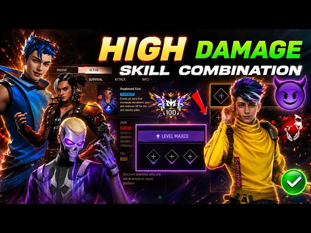 18 July 2026 🔥 HIGH DAMAGE SKILL COMBINATION | Best Character Skill for BR rank