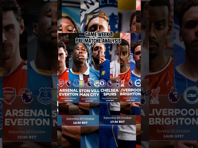 Premier League Game week 8  pre match analysis 