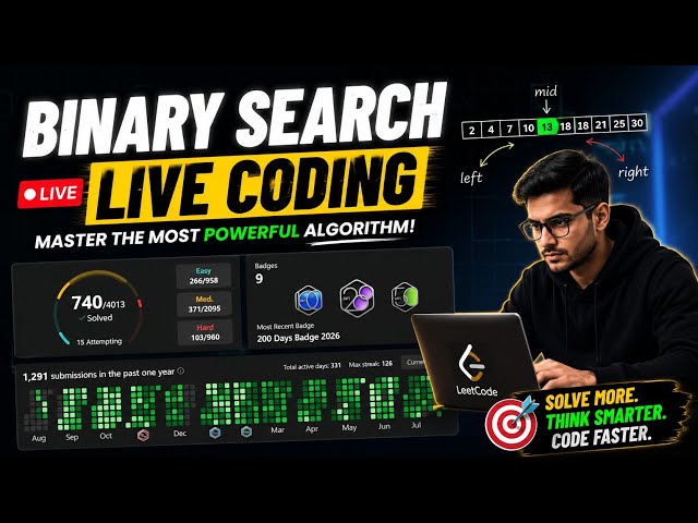🚀 Grinding LeetCode Until I Get Placed! | DSA Placement Journey #binarysearch