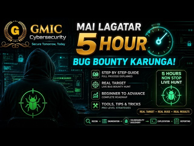 🔥 5 HOURS NON-STOP LIVE BUG BOUNTY HUNT | Beginner to Advanced | Real Target | Step-by-Step Guide