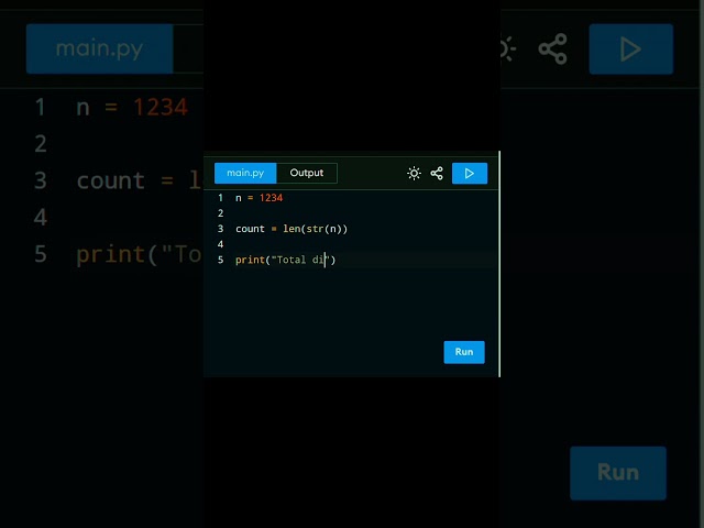 Count Digits in a Number using Python | Easy Logic | Python for Beginners. #shorts #python #viral
