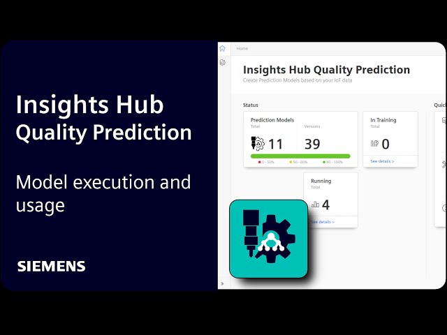Insights Hub Quality Prediction – Model execution and usage