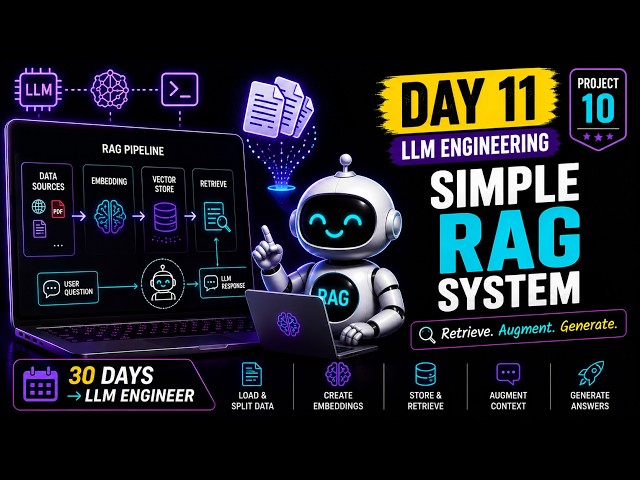 RAG Explained by Building It in 50 Lines for Free |  | What is RAG with Example | LLM Enginerring