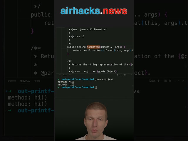 System.out.printf over formatted? #java #shorts #coding #airhacks