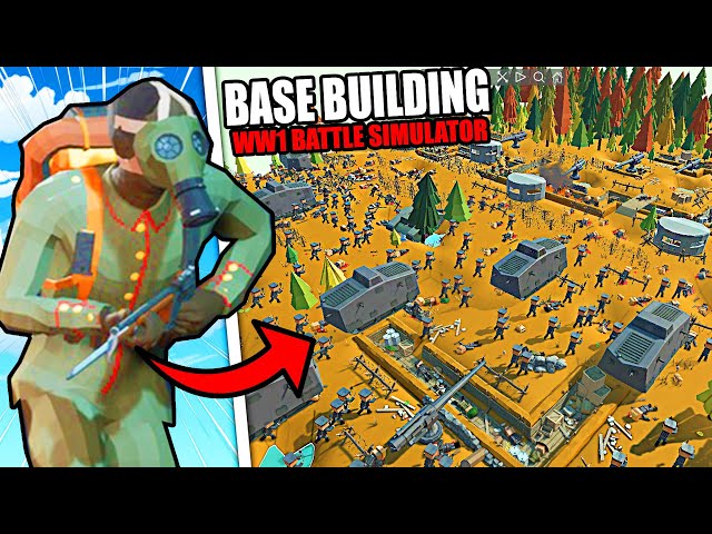 Fully Upgrading a TRENCH FORTRESS in New WW1 Base Building Simulator! - Dig In