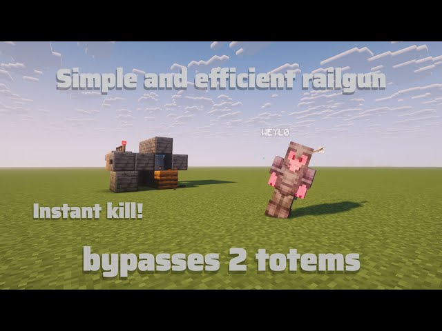 Simple Minecraft Java ONE SHOT railgun tutorial