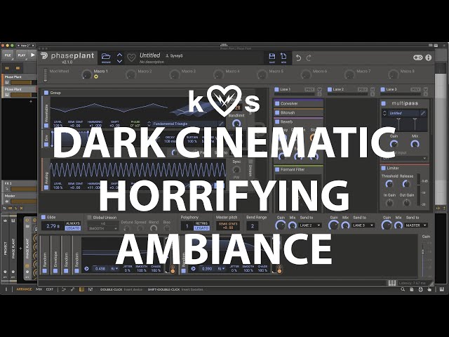 Phase Plant Tutorial: Create dark cinematic horrifying ambiance sounds