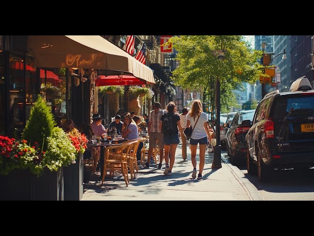 4K🚶🏽New York Walk in NoHo Manhattan (Binaural City Sounds)