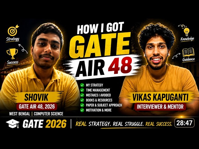 GATE AIR 48 | Shovik | GATE 2026 | Computer Science