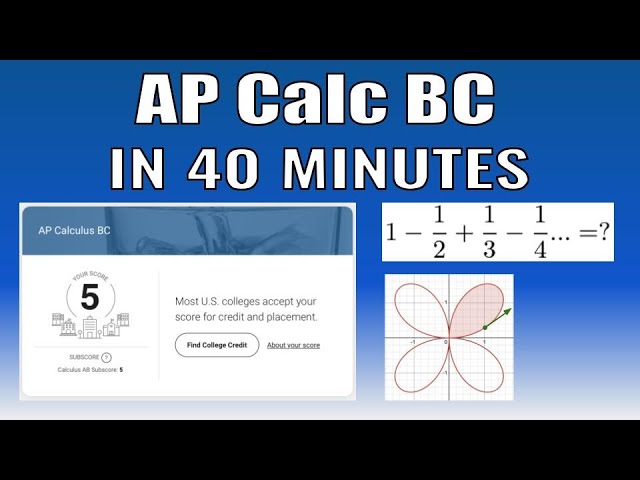 EVERYTHING in AP Calculus BC IN 40 MINUTES