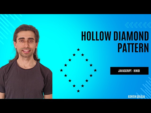 Hollow Diamond Star Pattern in JavaScript | Pattern Printing #javascript #logicbuilding #interview