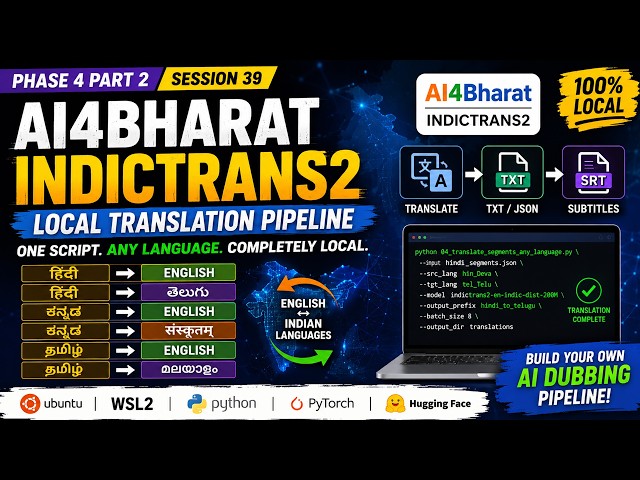 39 Translate Indian Languages Locally with AI4Bharat IndicTrans2 |