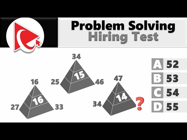 Problem Solving Assessment Test for Job Interview: Questions with Answers & Solutions!