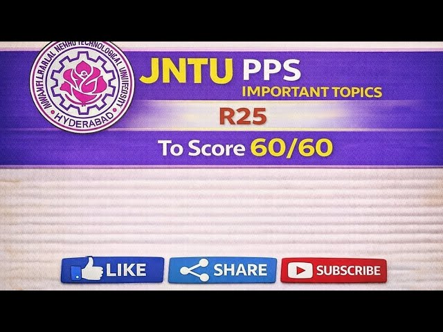 PPS R25 important questions 💥| C programming| 60/60 strategy 