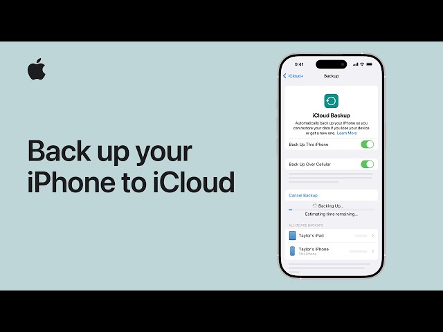 How to back up your iPhone to iCloud | Apple Support
