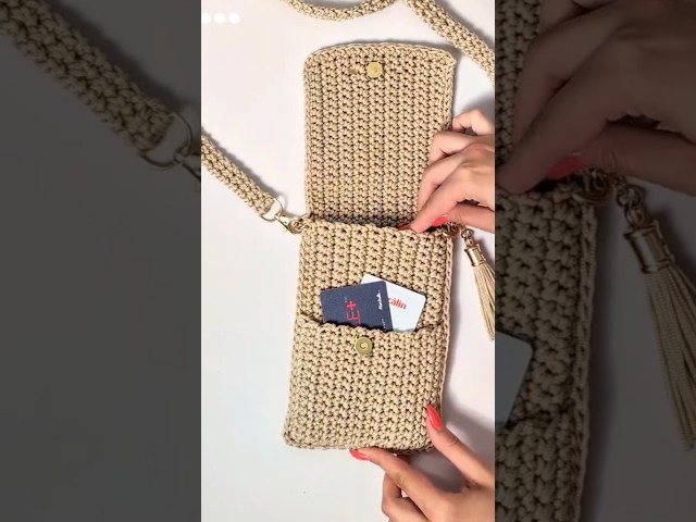 The Crochet Bag You’ll Want to Make ASAP 🎀🧶 | Cute DIY Phone Purse #crochetbag #crochet #handmade