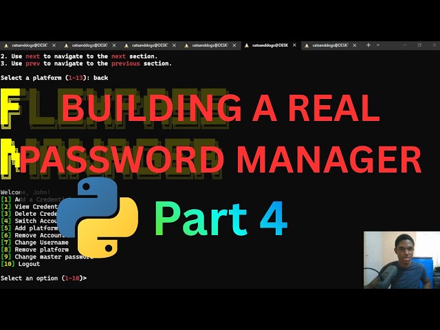 Building a Password Manager in Python (Part 4) | Pagination, Refactoring & New Features