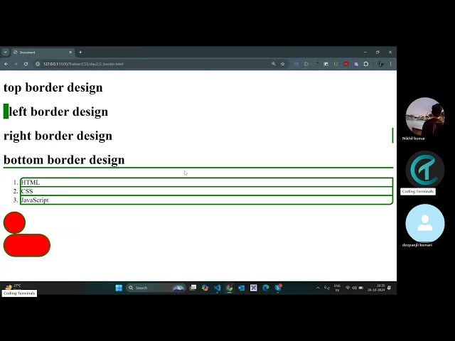Day 2 Part 2 CSS | Padding and Margin | 20 Oct 2024