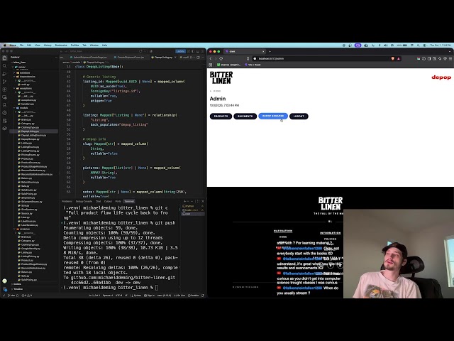 Fullstack Programming - React &  Python + FastAPI, Pydantic, SQLAlchemy (PostgreSQL)  | 10-01-2026