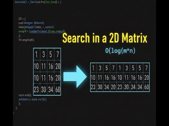 74. Search a 2D Matrix - in tamil