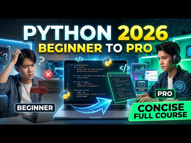 Python for Beginners 2026 | Concise & Practical Full Course | Master Python Quickly