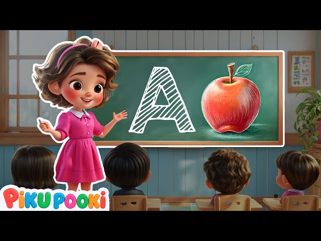 Best ABCD Song for Kids | A for Apple B for Ball | Learn A to Z with Cute Teacher | Fun Learning