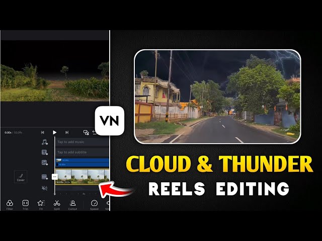 Trending Thunder & Cloud Video Editing In VN App | Thunder & Cloud Sky Video Editing In VN App