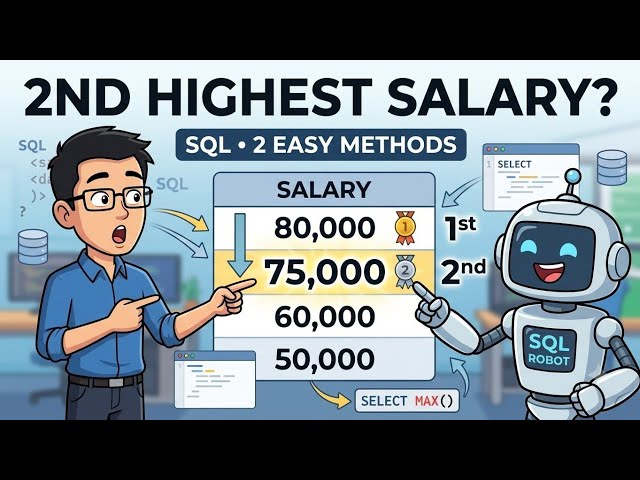 How to Find the 2nd Highest Salary in SQL | 2 Easy Methods