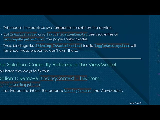 Fixing Binding Property Not Found Warnings in MAUI: Proper BindingContext Setup in Custom Controls