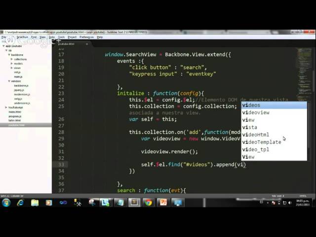 BackboneJS con Youtube API | Walter Cordero @WalterC_87