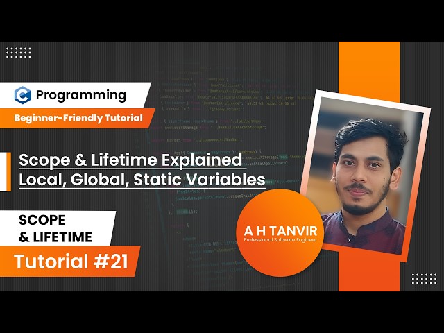 C Programming Scope & Lifetime Explained | Local, Global, Static Variables Part-1